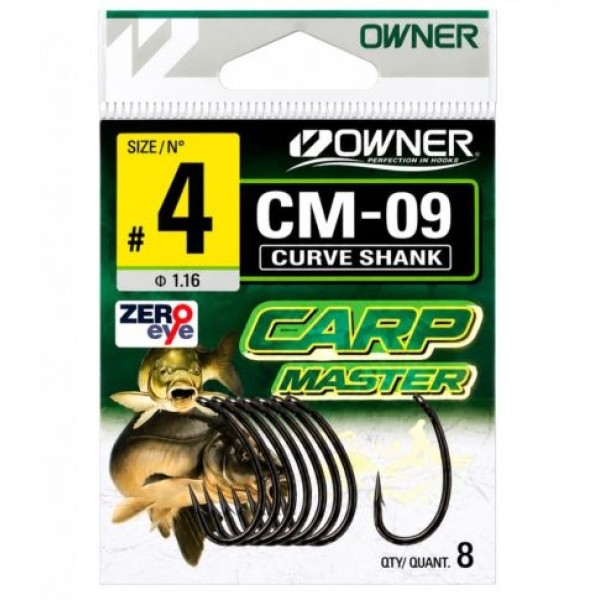 Куки Owner CARP MASTER CURVE SHANK CM-09