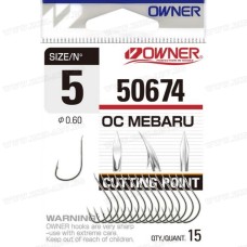 Куки Owner с тройно заточване Cut-Mebaru White