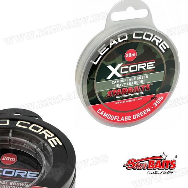 StarBaits XCORE Lead Core Camo Green лидкор за монтажи