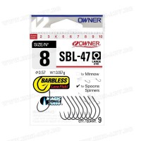 Куки без контра Owner SBL-47 Barbless Single Hooks
