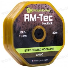 RidgeMonkey шаранджийски повод със силиконово покритие RM Tec Soft Coated Hooklink Camo