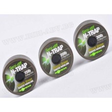 Шаранджийски повод със силиконово покритие KORDA N TRAP Semi Stiff Weedy Green