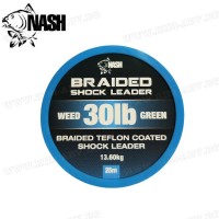 Плетен шок лидер Nash Braided Shock Leader Weed Green