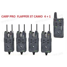 Сигнализатори с централа CARP PRO FLAPPER ST CAMO 4 + 1