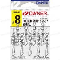 Вирбели с карабина Owner Hooked Snap Swivel 52567